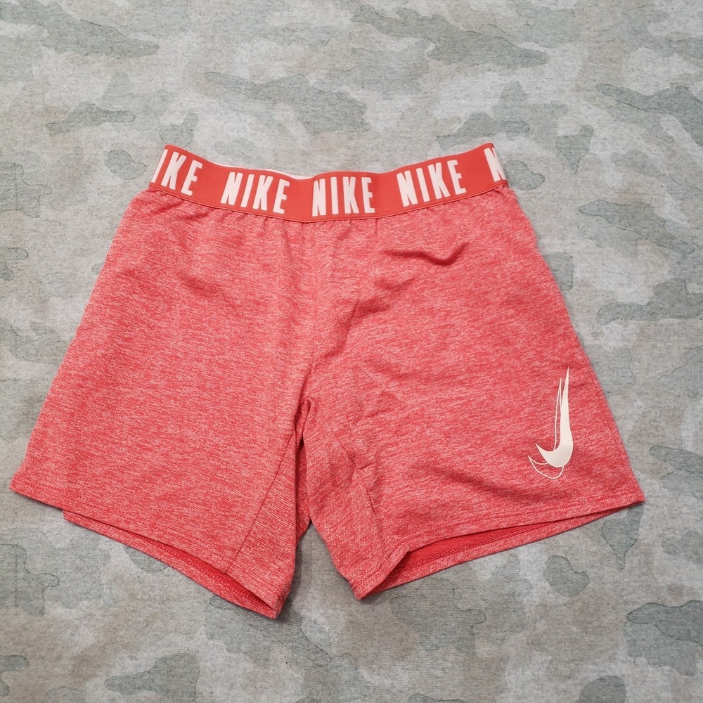 Nike Shorts Girls Medium Orange Dri-Fit‎ Pull On Running Outdoors Gym